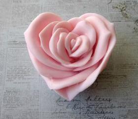 Rose Garden Rose Heart Soap