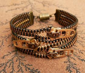 Uno Dos Tres Steampunk Bracelet - Zipper Bracelet