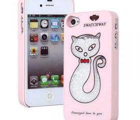 Cute Cat Sliding Hard Cover Case For Iphone 4/4s