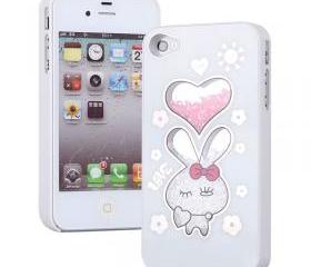 Cute Rabbit Sliding Hard Cover Case For Iphone 4/4s