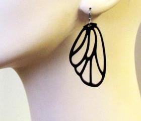 On The Wings Of Love - Black Butterfly wings earrings