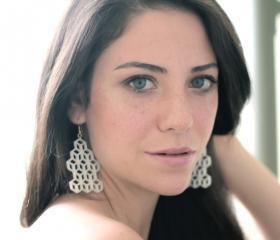 Geometric Earrings In White