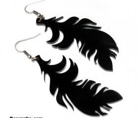 Black Feathers Earrings