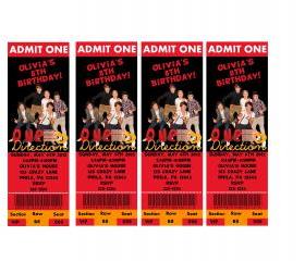 One Direction Ticket Style Birthday Invitation ( Digital File )