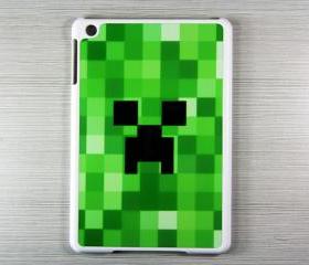 Minecraft creeper iPad Mini Hard Cover Case white