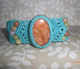 Orange Agate Bracelet