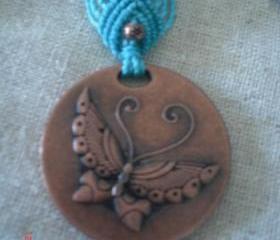  Copper Butterfly Pendant Necklace