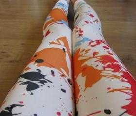 Graffiti Splash-ink Elastic Leggings