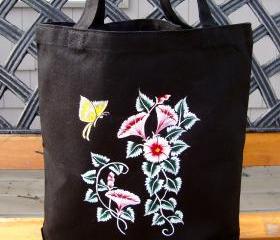 Tote Bag With Flowers