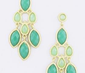 Sea Foam Chandelier Earrings