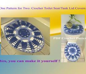 One Pattern for Two - Toilet Seat Cover & Toilet Tank Lid Cover (2VC2013)
