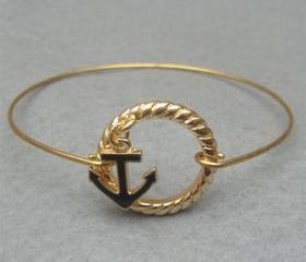 Anchor Bangle Bracelet Style 4