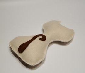 White felt cat Toy Stuffed animal handmade Safe baby toys Children