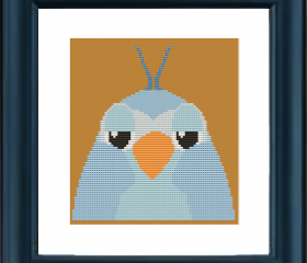 Blue Bird Cross Stitch Pattern 