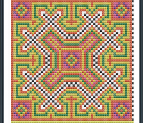 Hill Tribe Cross Stitch Pattern 