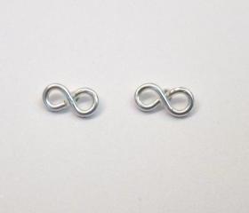  Tiny Sterling Silver Infinity Post Earrings, Infinity Studs, Infinity Post, Stud Earrings, Infinity Earrings