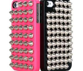 Fashion Shiny Full Rivet Handmade Hard Case For Iphone 4/4s-pink