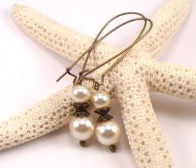 Swarovski Pearl Earrings.