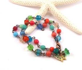 Double Strand, Vintage Bead Bracelet