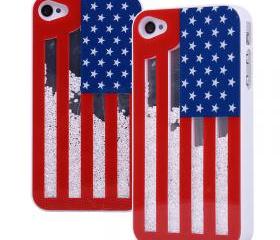 Fashion Sliding the Stars and the Stripes Hard Cover Case For Iphone 4/4s