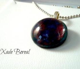 Handmade glass pendant necklace