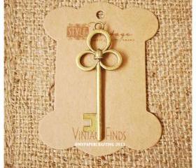3 Ring Key Brass Charm Metal