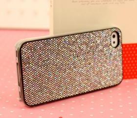 Shinning Flickering Hard Back Case Cover Skin for Iphone 4/4s-grey