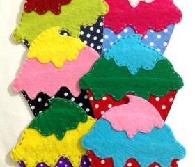6 x Cupcake Coasters