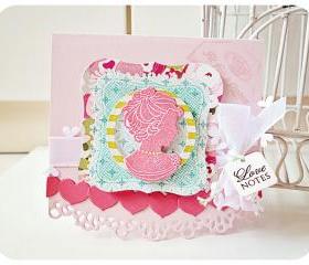 Love Notes Valentine Day handmade card for sale 