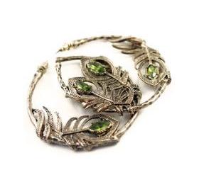 Bronze Leaves Hoop Earrings