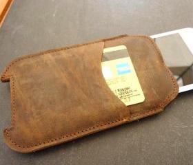 Genuine Leather Sleeve Case Wallet for iPhone 5
