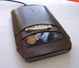 Genuine Leather Sleeve Case Wallet for Samsung Galaxy S1