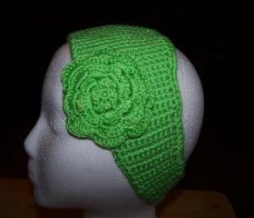 Green Crochet Ear Warmer(FREE SHIPPING)