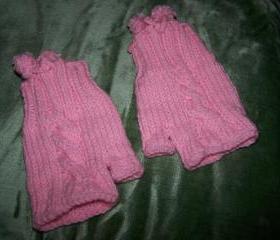 Pink Fingerless Gloves(FREE SHIPPING)