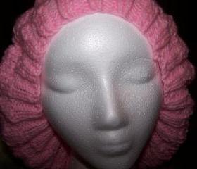 Hand made Pink Slouchy Hat(FREE SHIPPING)