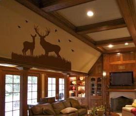 Deer Scene Vinyl Wall Decal