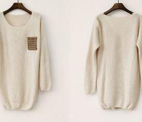  Loose Beige Sweater