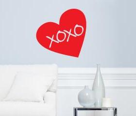 Heart (love) Hugs and Kisses Vinyl Wall Decal 23'x23'