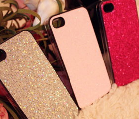 Flickering Shinning Pink Case Cover Skin for iPhone4 4S #1