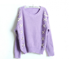 Vintage Sweet Color in Purple Sweater