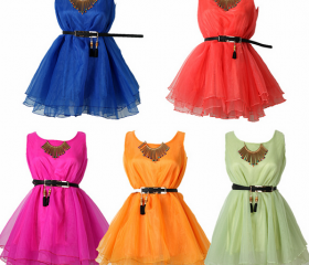 Sweet Color Fashion Chifon Party Dress in Purple 