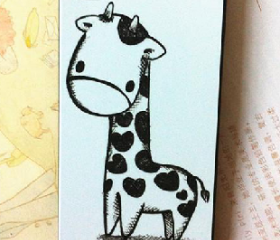 Lovely Cartoon Giraffe Case for iPhone 4/4s