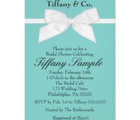 Bridal Shower Tiffany 2 Invitation( Digital File ) 