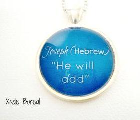 Name Meaning Necklace, JOSEPH