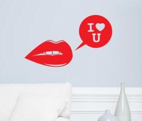I love you Vinyl Wall Decal 22'x36'
