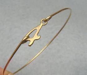 Number 4 Bangle Bracelet