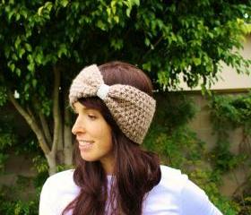 Chunky Turban Headband with Vintage Lace Detail