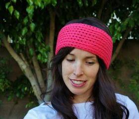 Hot Pink Knit Style Earwarmer