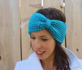Turquoise Winter Chunky Turban Headband