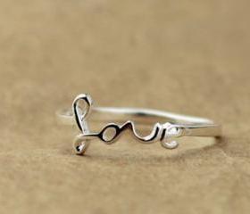 925 Silver Love Rings for Women